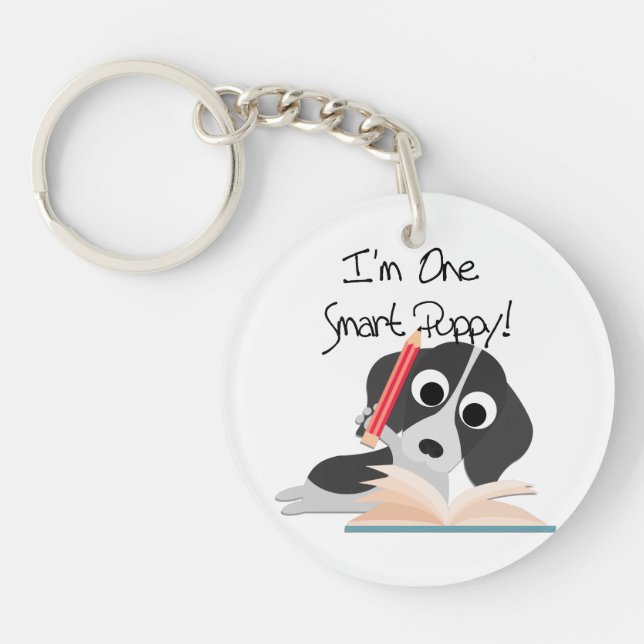 One Smart Puppy Keychain (Front)