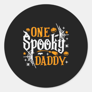 One Soky Daddy Funny Halloween Family Matching Classic Round Sticker
