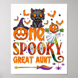 One Soky Great Aunt Funny Halloween Soky Aunt Cat Poster
