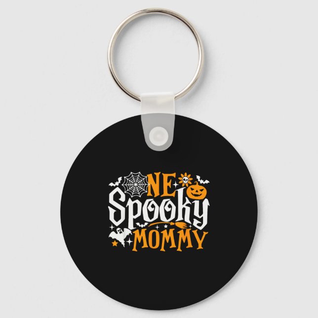 One Soky Mommy Funny Halloween Family Matching  Keychain (Front)
