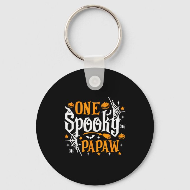 One Soky Papaw Shirt Funny Halloween Soky Grandpa  Keychain (Front)