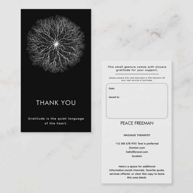 One Source | Tree of Life Design Business Card (Front/Back)