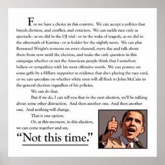 One Speech.   One Dream Poster