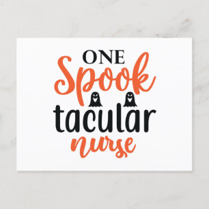 One Spook Tacular Nurse Postcard