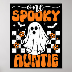 One Spooky Auntie Matching Family Halloween Poster
