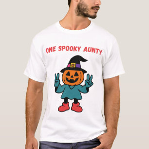 One Spooky Aunty Halloween Pumpkin Witch Custom T-Shirt