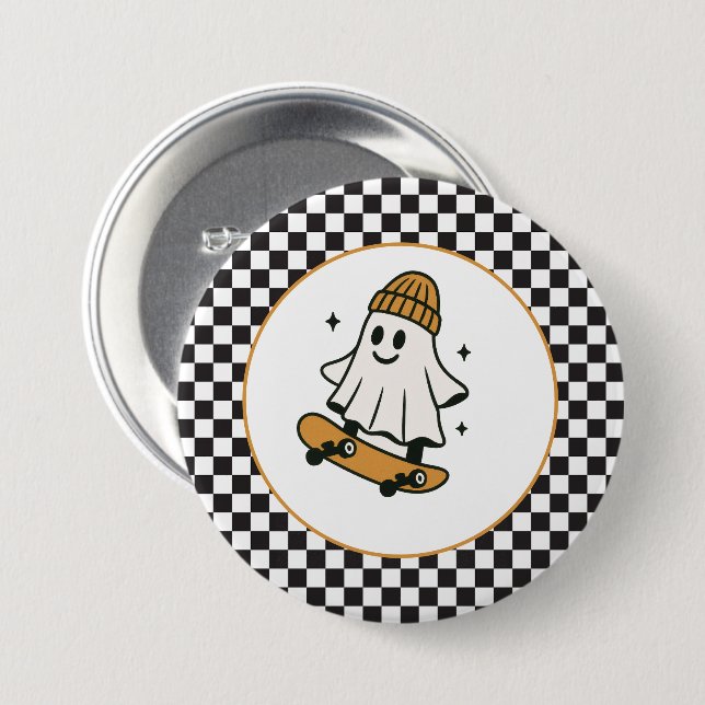 One Spooky Dude Halloween Birthday  3 Inch Round Button (Front & Back)