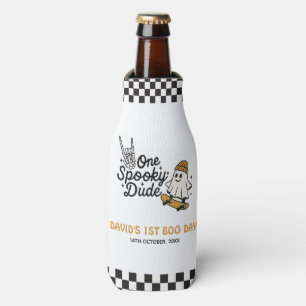 One Spooky Dude Halloween Birthday  Bottle Cooler