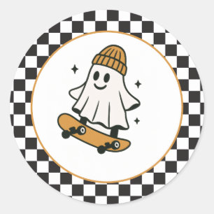 One Spooky Dude Halloween Birthday Classic Round Sticker