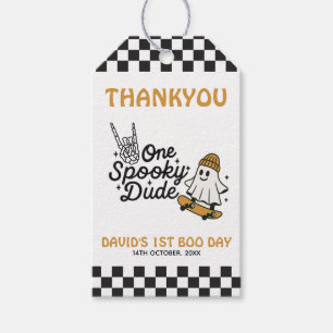 One Spooky Dude Halloween Birthday Gift Tags
