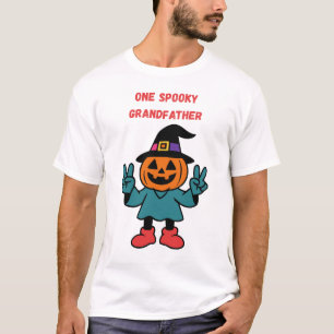 One Spooky Grandfather Halloween Pumpkin Witch Cus T-Shirt