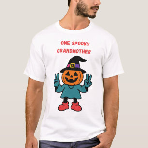 One Spooky Grandmother Halloween Pumpkin Witch Cus T-Shirt
