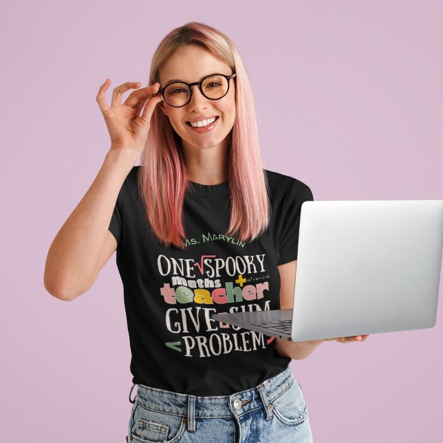 One spooky math teacher customisable halloween T-Shirt (Creator Uploaded)