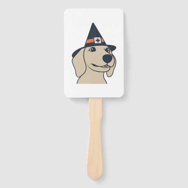 One Spooky Nurse Dog for Spooky Season Lovers   Hand Fan (Front)