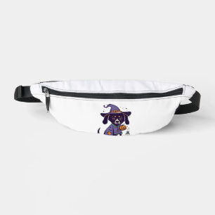 One Spooky Nurse Dog Ready for October   Fanny Pack