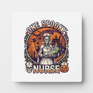 One Spooky Nurse Halloween Skeleton Potions Haunte Plaque