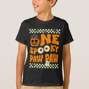 One Spooky Paw Paw First Birthday Halloween Jack O T-Shirt