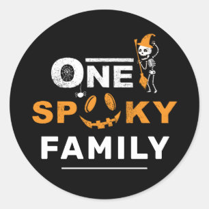 One Spooky Sister Halloween Matching Family Custom Classic Round Sticker