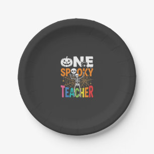 One Spooky Teacher Halloween Design_1 Paper Plate