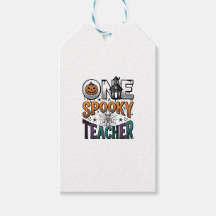 One Spooky Teacher Halloween Vector Design_1 Gift Tags