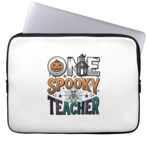 One Spooky Teacher Halloween Vector Design_1 Laptop Sleeve