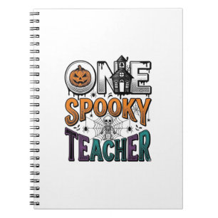 One Spooky Teacher Halloween Vector Design_1 Notebook