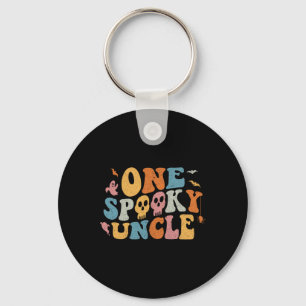 One Spooky Uncle Groovy Halloween Costume Keychain