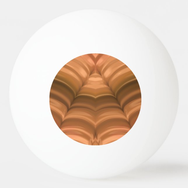 One Star Ping Pong Ball, Brown Ping Pong Ball (Front)