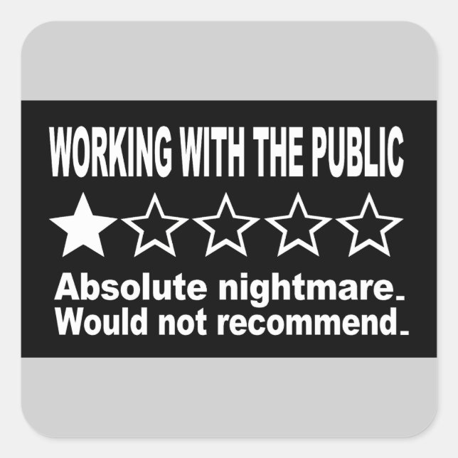 One Star Review  2 Square Sticker (Front)