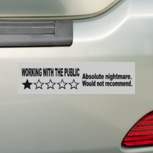 One Star Review Bumper Sticker