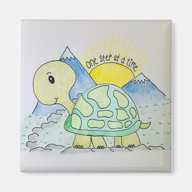 "One Step at a Time" Magnet (Front)