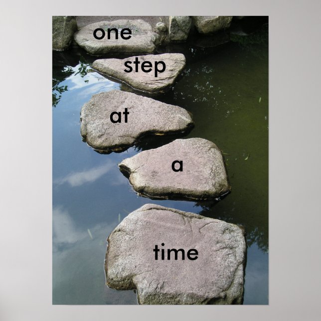 One step at a time Motivational poster (Front)