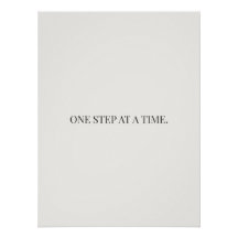 one step at a time poster, encouragement wall art,