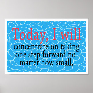 One Step Forward Motivational Poster