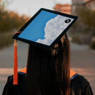 One Step Grad Cap - Clouds Sky- "Heavenly Moment"
