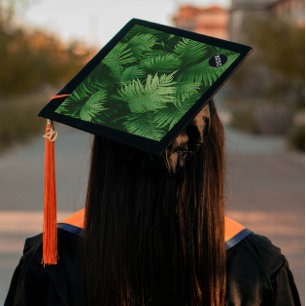 One Step Grad Cap - Leaves - Into the Jungle