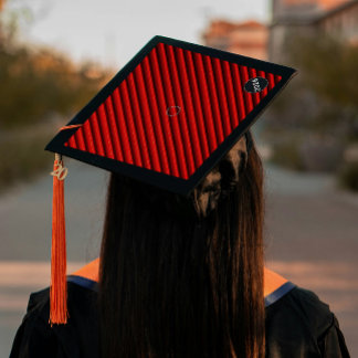 One Step Grad Cap - School Colour - "RedCarpet"