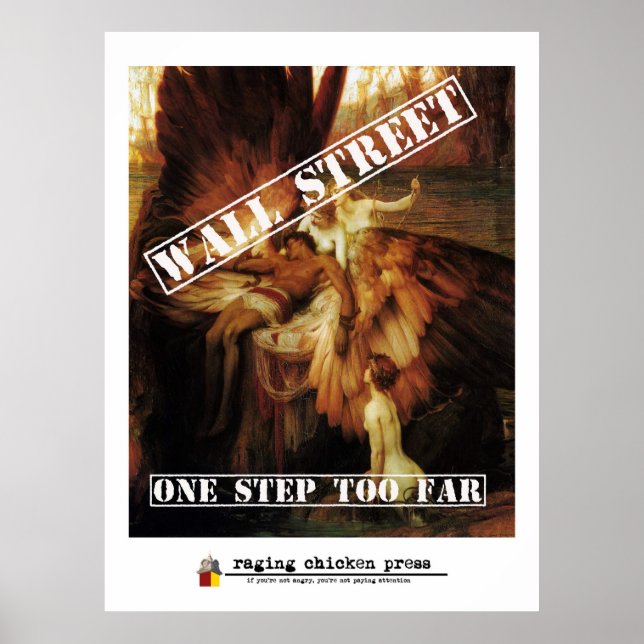 One Step Too Far | Wall Street Icarus w/ Masthead Poster (Front)