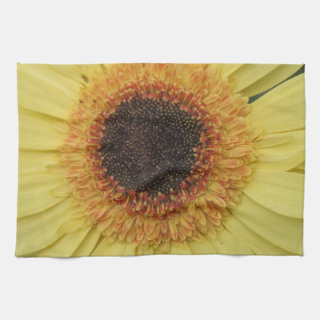 One Sunburst Flower Kitchen Towel (Horizontal)