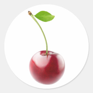 One sweet cherry classic round sticker