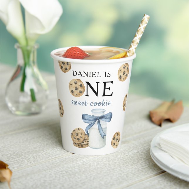 One Sweet Cookie and Milk First Birthday   Paper Cups (Insitu)