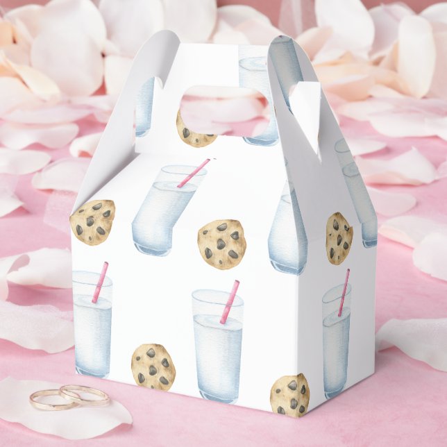 One Sweet Cookie and Milk Girl First Birthday   Favor Box (Wedding)