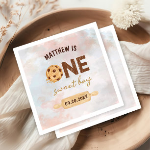 One Sweet Cookie First Birthday Party Napkin