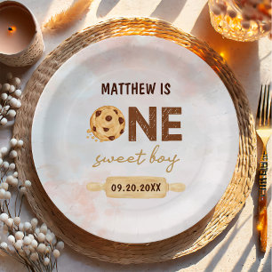 One Sweet Cookie First Birthday Party Paper Plate