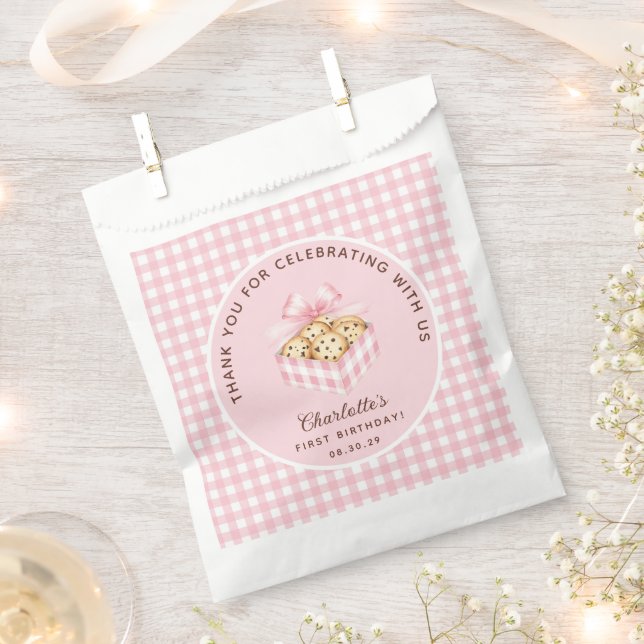 One Sweet Cookie Girl First Birthday Party  Favour Bag (Clipped)