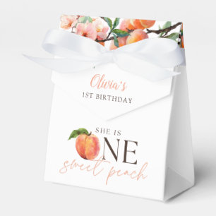 One Sweet Peach 1st Birthday  Favor Box