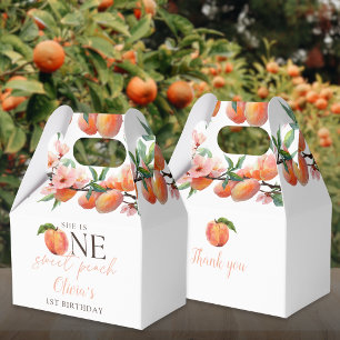 One Sweet Peach 1st Birthday Favor Box