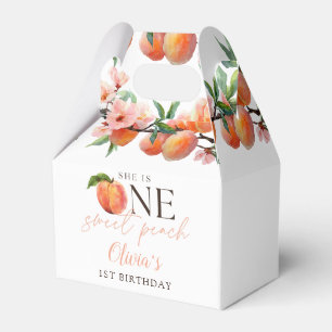 One Sweet Peach 1st Birthday  Favor Box