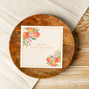 One Sweet Peach 1st Birthday Paper Napkin