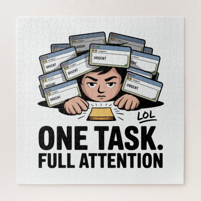 One Task. Full Attention Jigsaw Puzzle (Vertical)